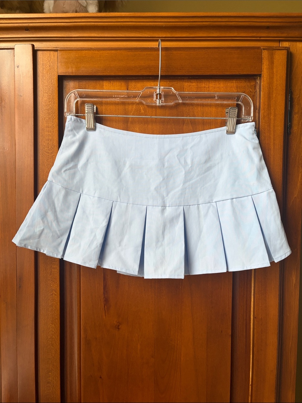 SHEIN Light Blue Pleated Mini Skort